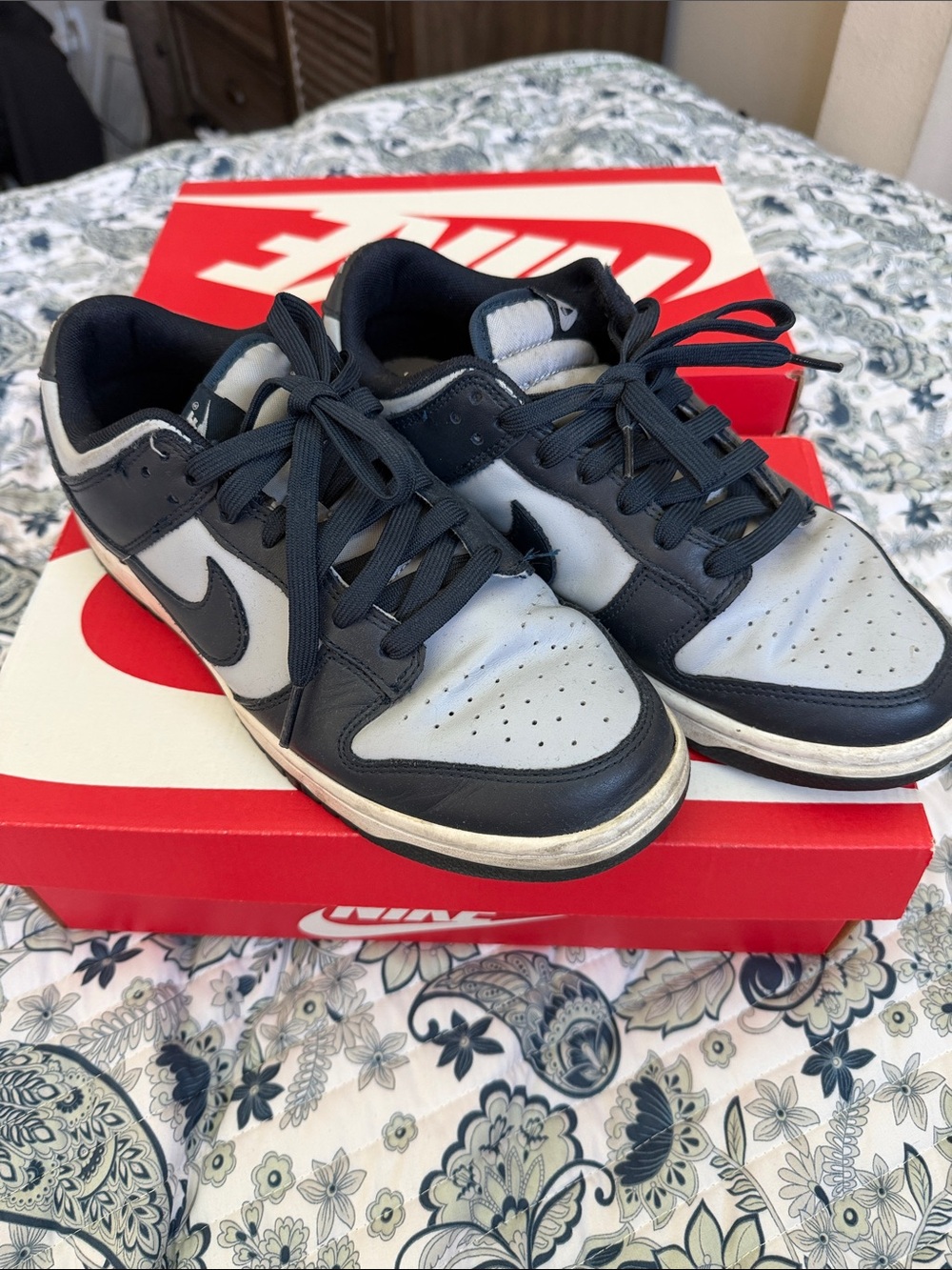 Nike Men’s Black and Light Gray Low-Top Sneakers